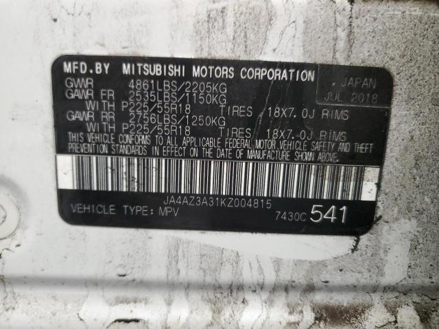 JA4AZ3A31KZ004815 Mitsubishi Outlander Se