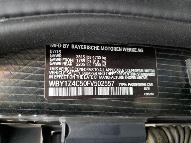 WBY1Z4C50FV502557 BMW I3 REX