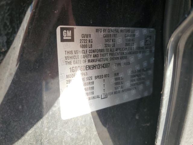 1GTG6DEN9H1314387 GMC CANYON SLT