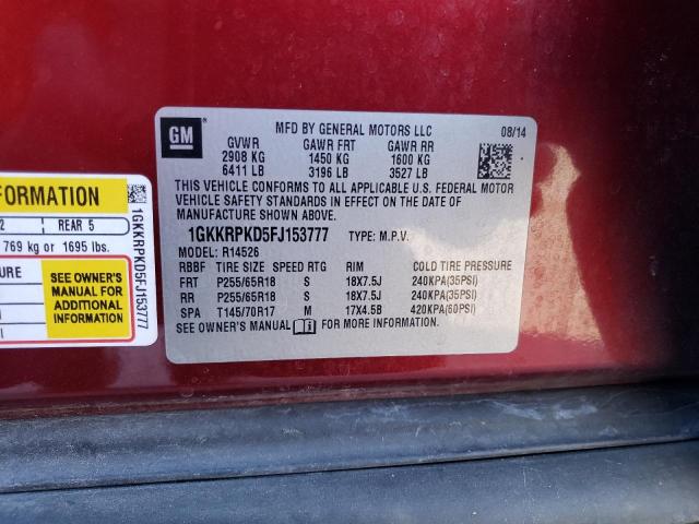1GKKRPKD5FJ153777 GMC ACADIA SLE