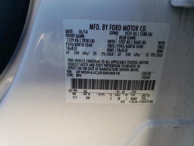 2FMDK4JC2EBB36918 Ford EDGE SEL