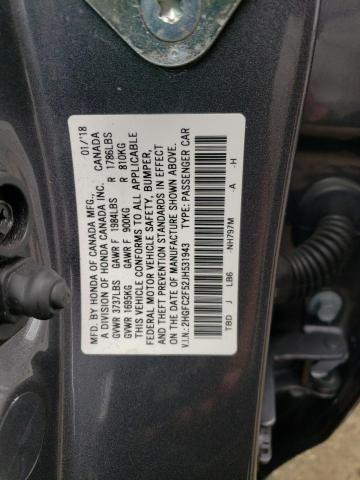 2HGFC2F52JH531943 Honda Civic Lx