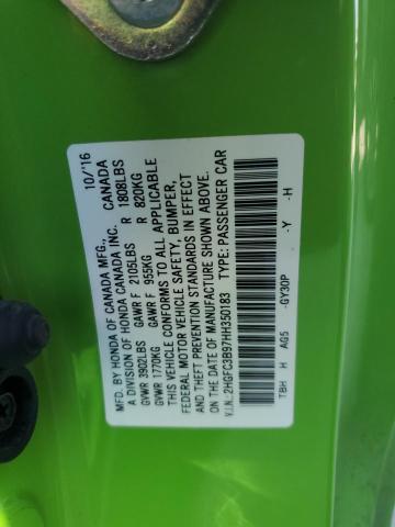 2HGFC3B97HH350183 Honda Civic Touring
