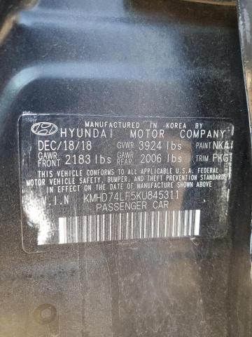 KMHD74LF5KU845311 Hyundai ELANTRA SE