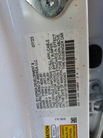 1HGCY2F79PA053405 Honda Accord Hybrid Sport-l