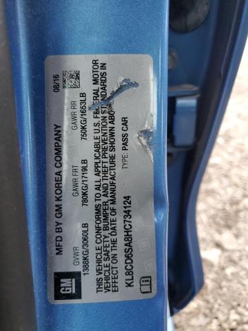 KL8CD6SA8HC734124 Chevrolet SPARK 1LT