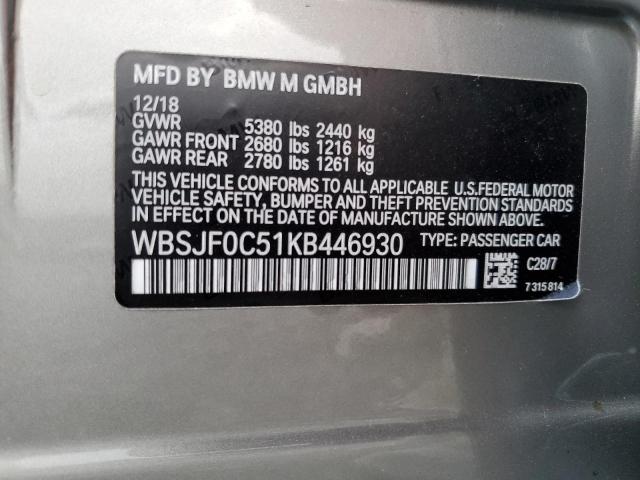 WBSJF0C51KB446930 BMW M5