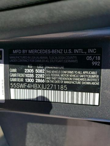 55SWF4HBXJU271185 Mercedes-Benz C 350E