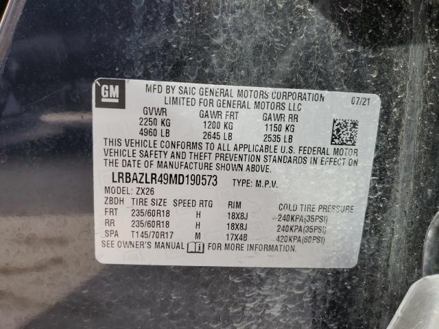 LRBAZLR49MD190573 Buick Envision Preferred