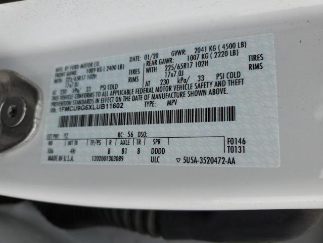 1FMCU9G6XLUB11602 Ford ESCAPE SE