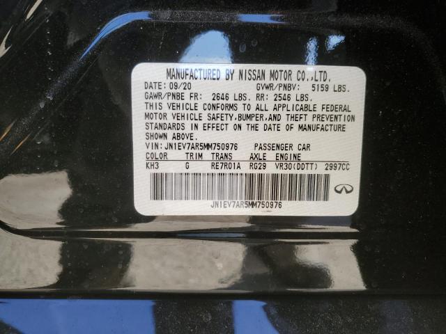 JN1EV7AR5MM750976 Infiniti Q50 PURE