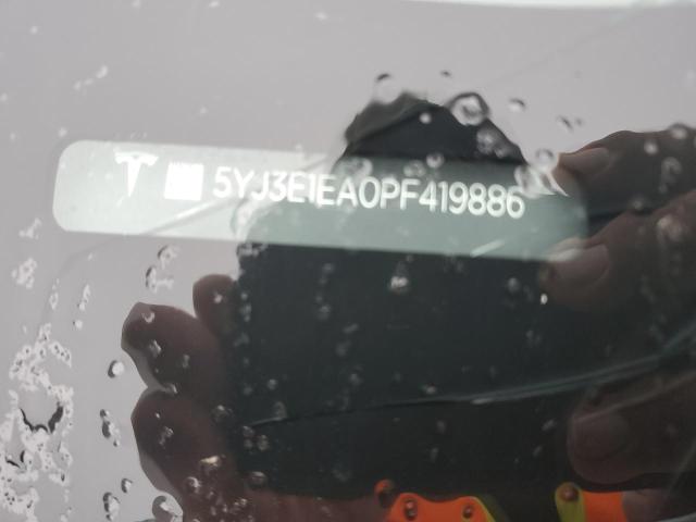 5YJ3E1EA0PF419886 Tesla MODEL 3