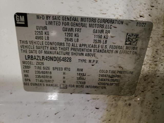 LRBAZLR49ND064828 Buick Envision Preferred