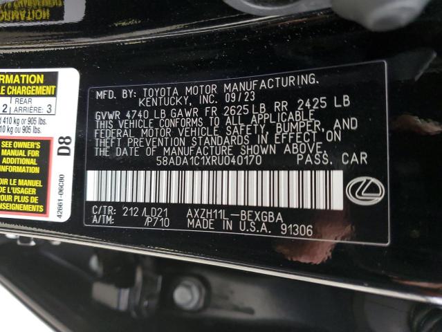 58ADA1C1XRU040170 Lexus Es 300h Base