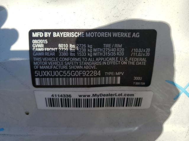 5UXKU0C55G0F92284 BMW X6 Sdrive35i