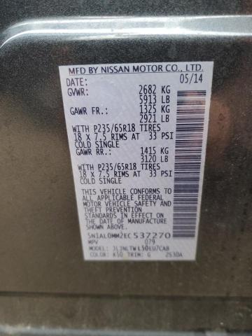 5N1AL0MM2EC537270 Infiniti QX60