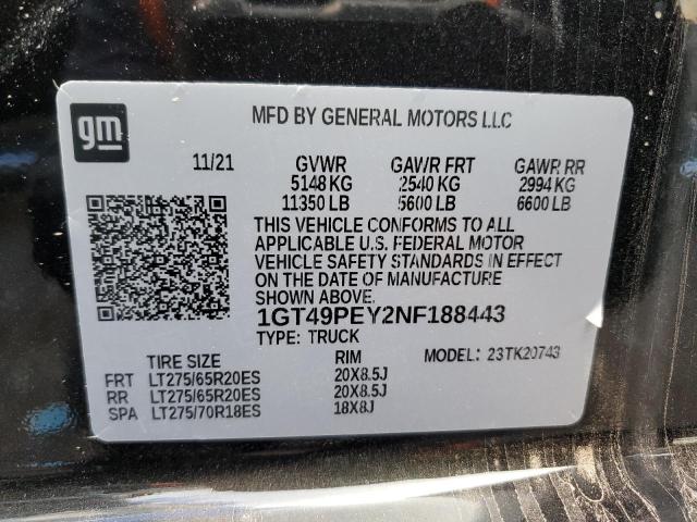 1GT49PEY2NF188443 GMC Sierra K2500 At4