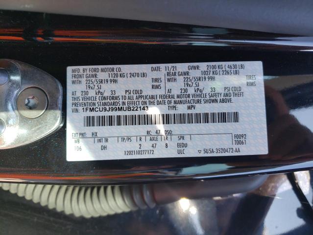 1FMCU9J99MUB22143 Ford Escape Titanium