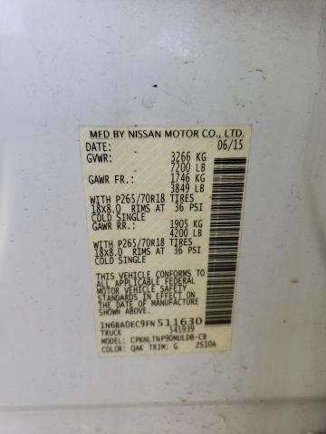 1N6BA0EC9FN511630 Nissan TITAN S