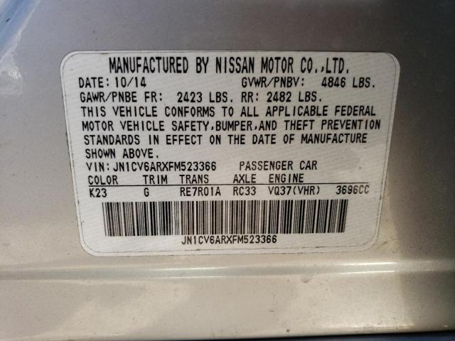 JN1CV6ARXFM523366 Infiniti Q40
