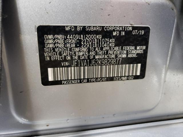 JF1VA1J62K9829877 Subaru Wrx Limited