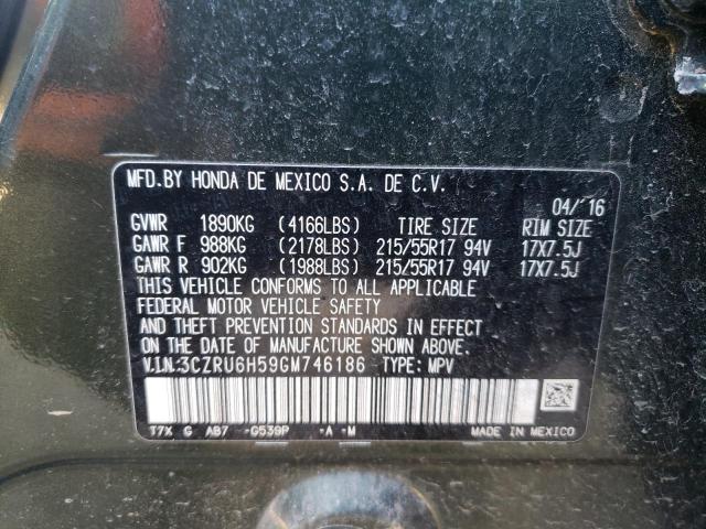 3CZRU6H59GM746186 Honda HR-V EX