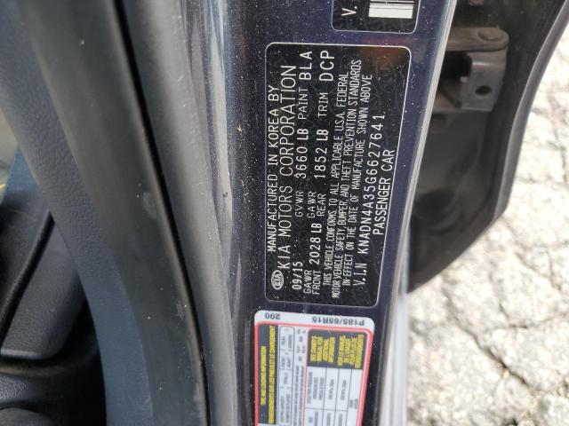 KNADN4A35G6627641 KIA RIO EX