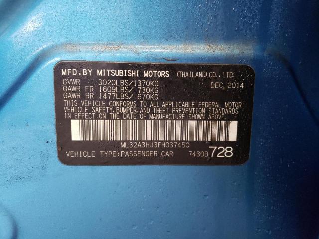 ML32A3HJ3FH037450 Mitsubishi MIRAGE DE