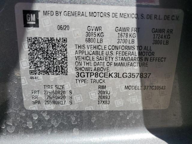 3GTP8CEK3LG357837 GMC Sierra C1500 Elevation