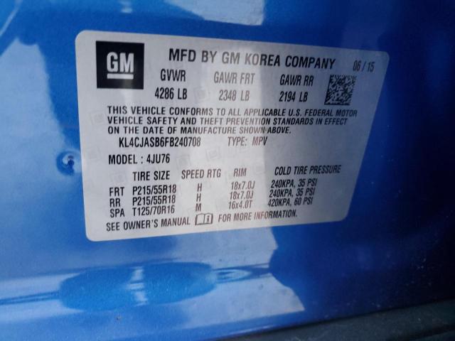 KL4CJASB6FB240708 Buick Encore