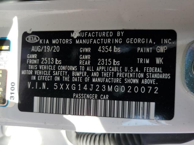 5XXG14J23MG020072 KIA K5 LXS
