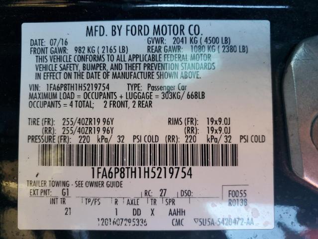 1FA6P8TH1H5219754 Ford MUSTANG