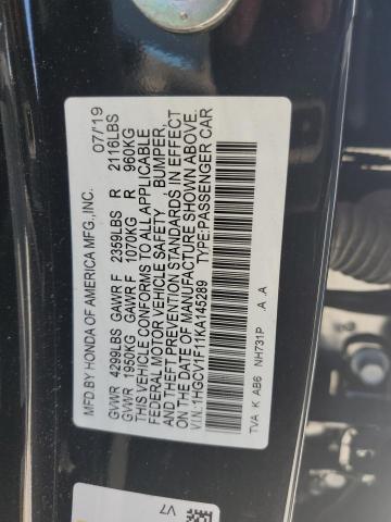 1HGCV1F11KA145289 Honda ACCORD LX