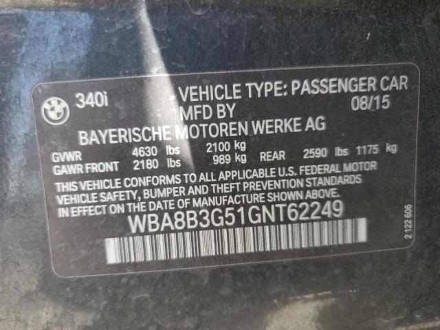 WBA8B3G51GNT62249 BMW 340 I