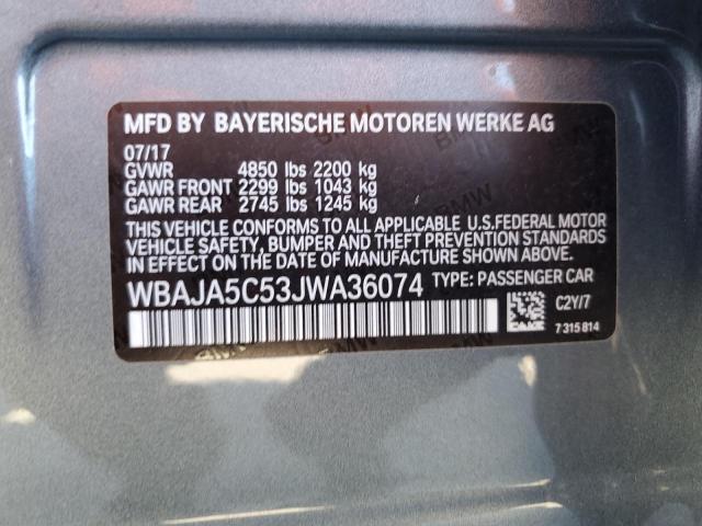 WBAJA5C53JWA36074 BMW 530 I