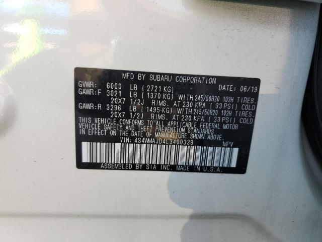 4S4WMAJD4L3400339 Subaru Ascent Limited