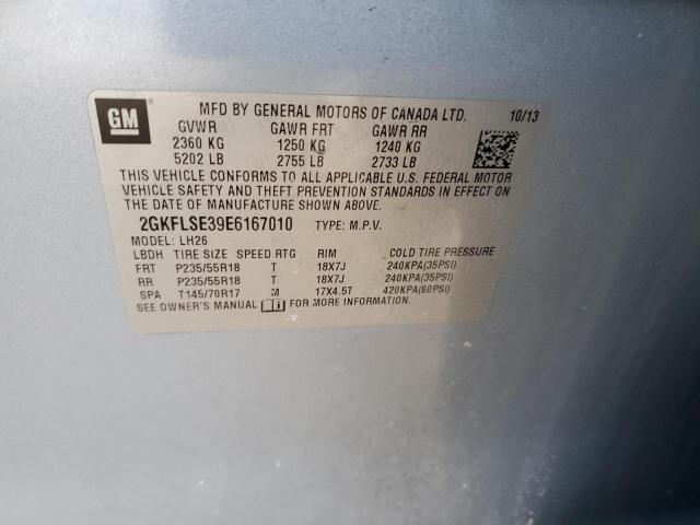 2GKFLSE39E6167010 GMC TERRAIN SL