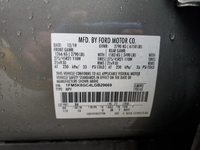 1FM5K8GC4LGB29669 Ford Explorer St
