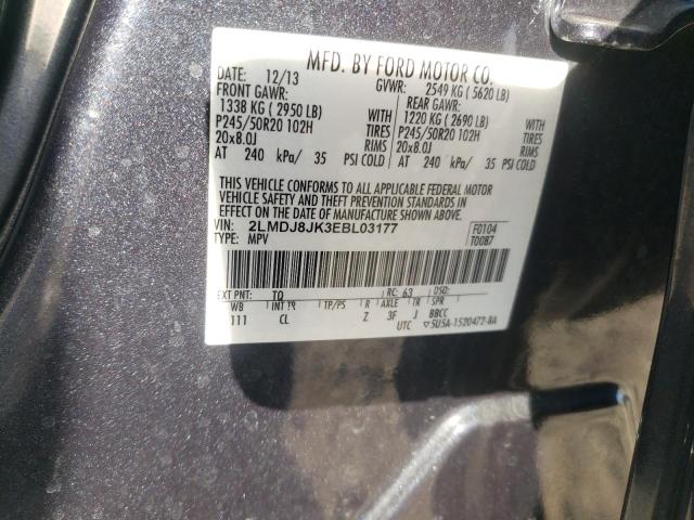 2LMDJ8JK3EBL03177 Lincoln MKX