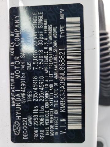 KM8K33A38NU868821 Hyundai Kona N Line