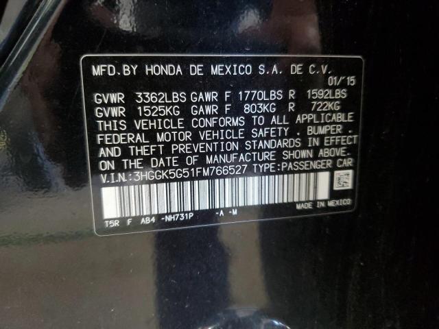 3HGGK5G51FM766527 Honda FIT LX