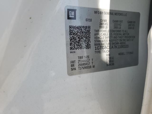 1GTG5CEA7K1100323 GMC CANYON SLE