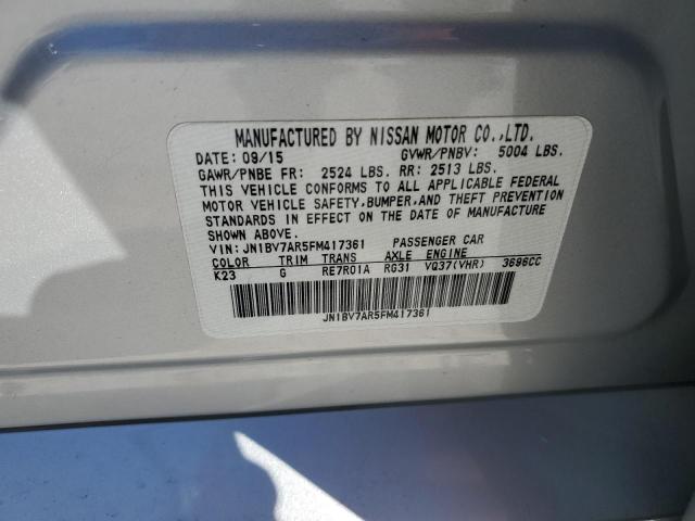 JN1BV7AR5FM417361 Infiniti Q50 BASE
