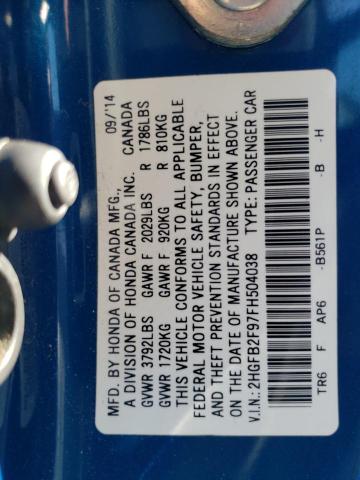 2HGFB2F97FH504038 Honda CIVIC EXL