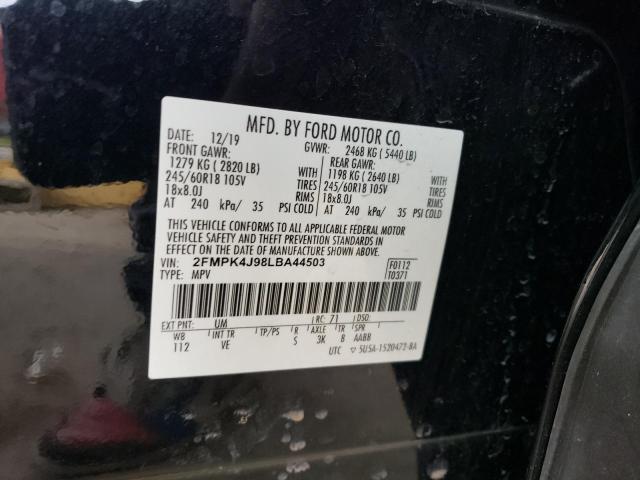 2FMPK4J98LBA44503 Ford EDGE SEL
