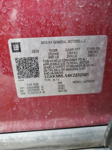 1GKKNMLS4KZ232585 GMC Acadia Slt-1
