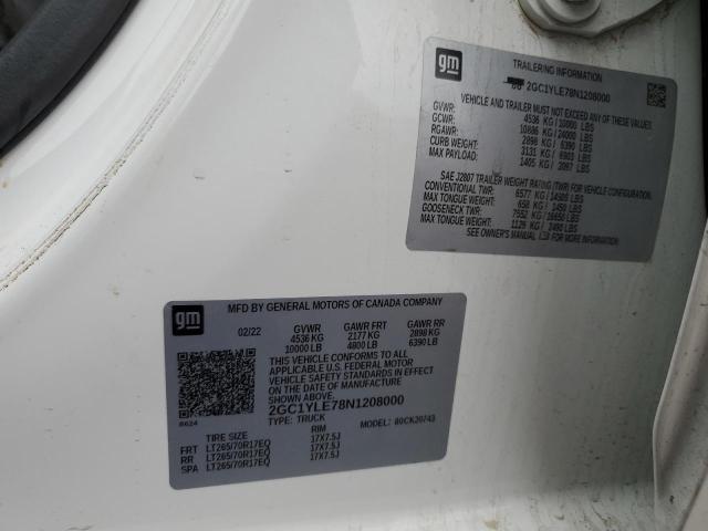 2GC1YLE78N1208000 Chevrolet Silverado K2500 Heavy Duty