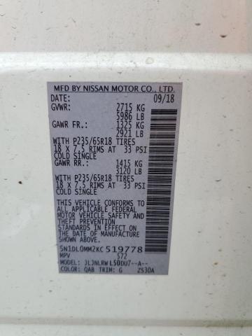 5N1DL0MM2KC519778 Infiniti QX60 LUXE