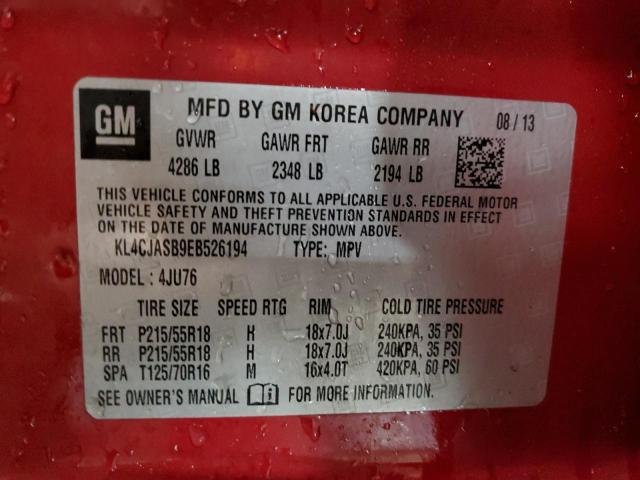 KL4CJASB9EB526194 Buick Encore