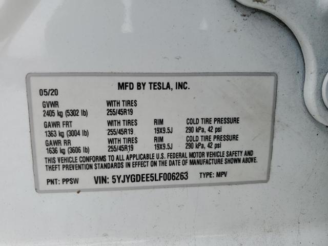 5YJYGDEE5LF006263 Tesla Model Y